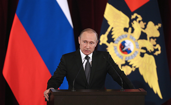 Президент России Владимир Путин на ежегодном расширенном заседании коллегии Министерства внутренних дел РФ


