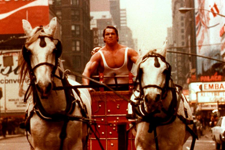 Арнольд Шварценеггер в фильме Артура Аллана Зайдельмана «Геркулес в Нью-Йорке», США, 1970 год