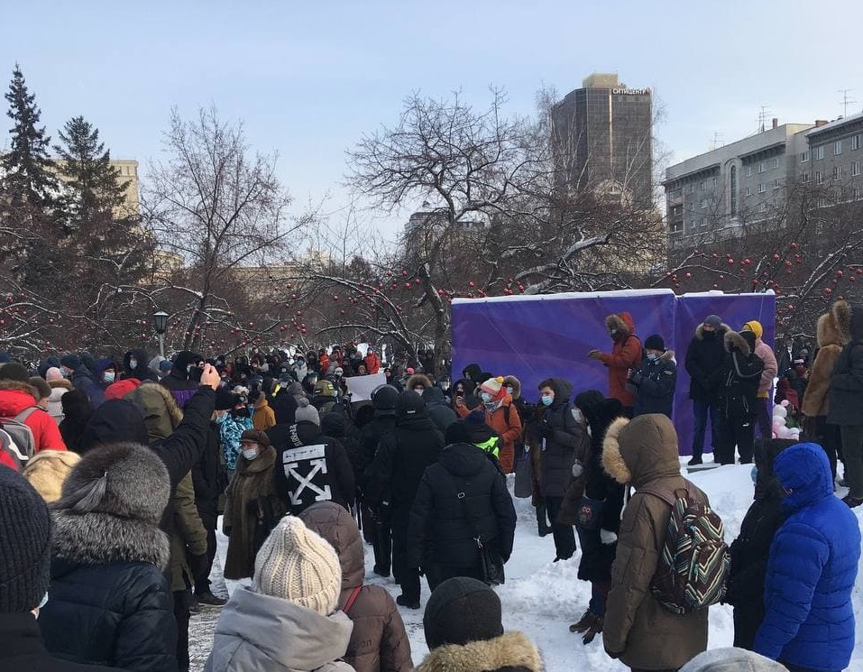 В Новосибирске прошла несогласованная акция протеста, — репортаж