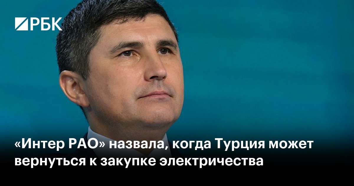 «Интер РАО» назвала, когда Турция может вернуться к закупке электричества