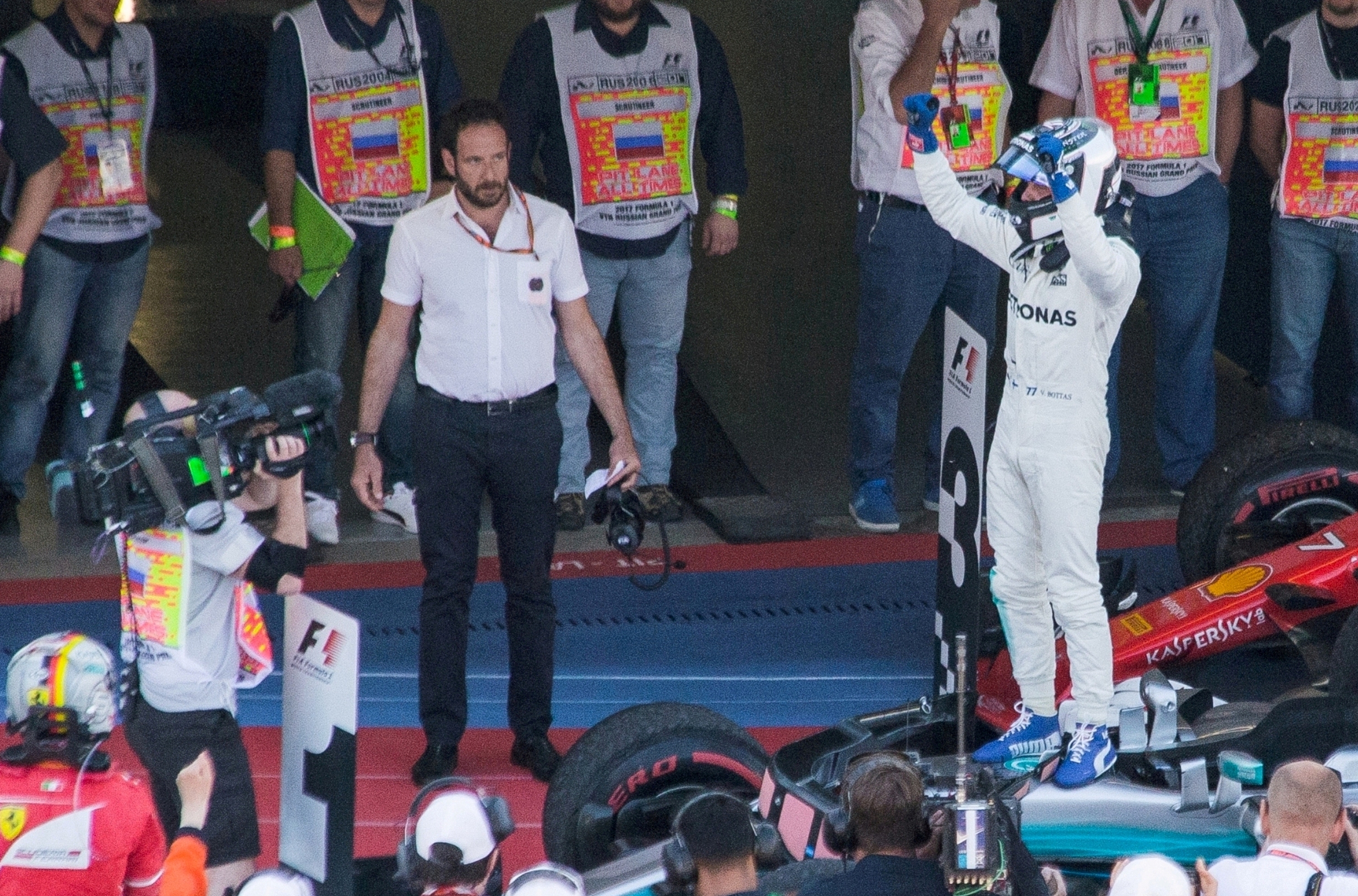 Вальттери Боттас после финиша гонки Гран-при России&nbsp;​&laquo;Формулы-1&raquo;