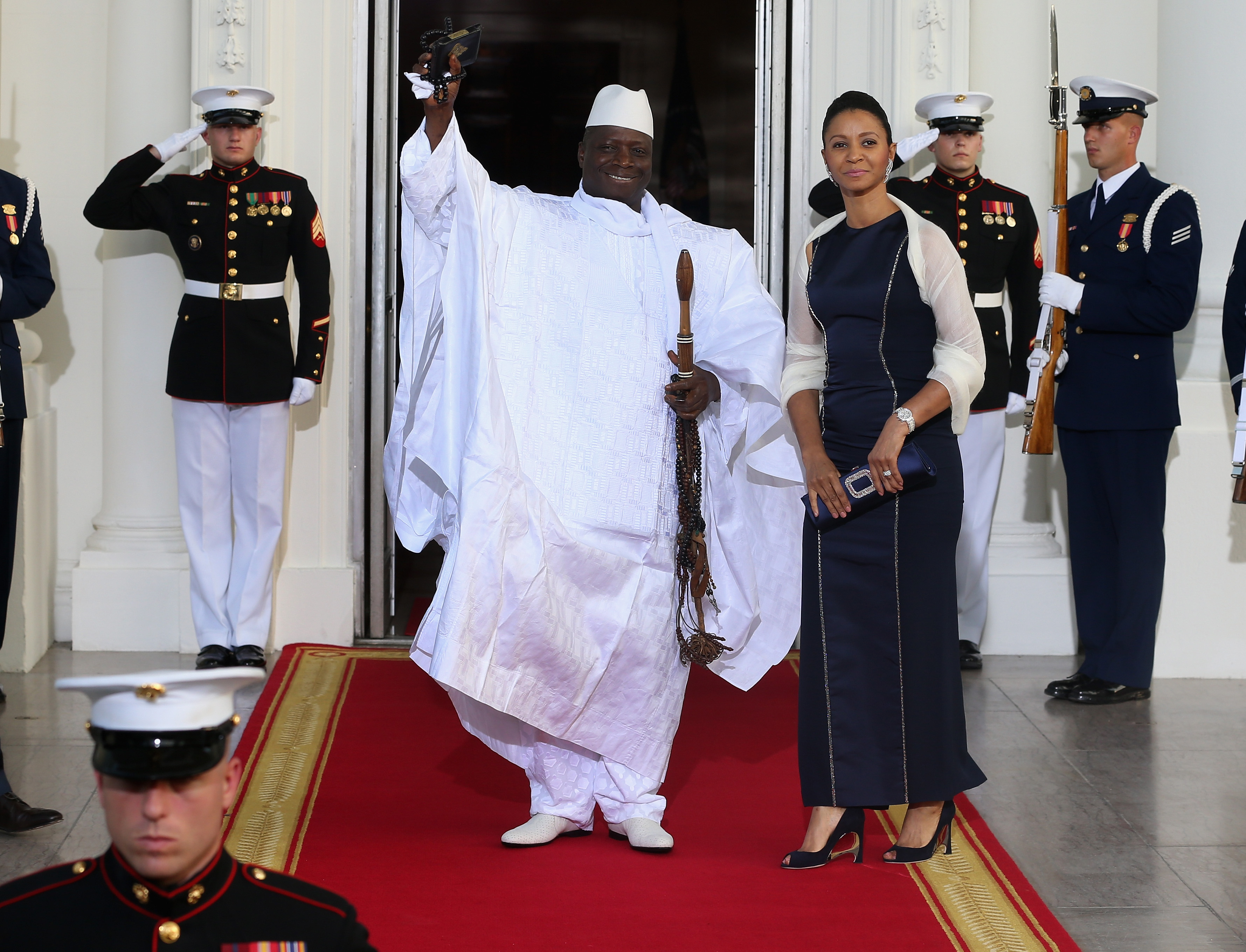 Президент Гамбии Яйя Джамме и первая леди Зейнаб Джамме.