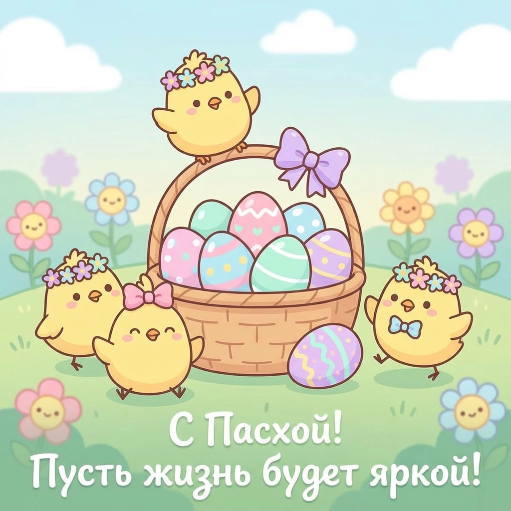 Открытки с Пасхой-2026 для родных и близких