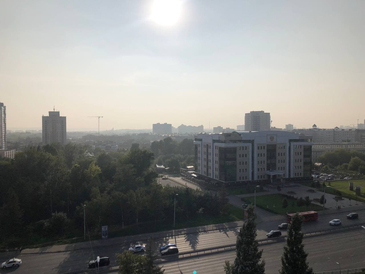 Казань на фоне аномальной жары окутала дымка