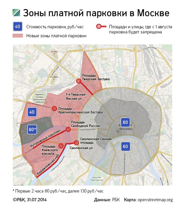 Как с 1 августа расширилась зона платной парковки в Москве