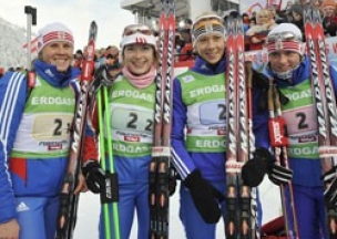 Россиянки стали первыми в эстафете