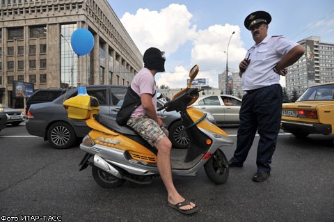 Автопробег "Синих ведерок" в честь юбилея ГАИ МВД