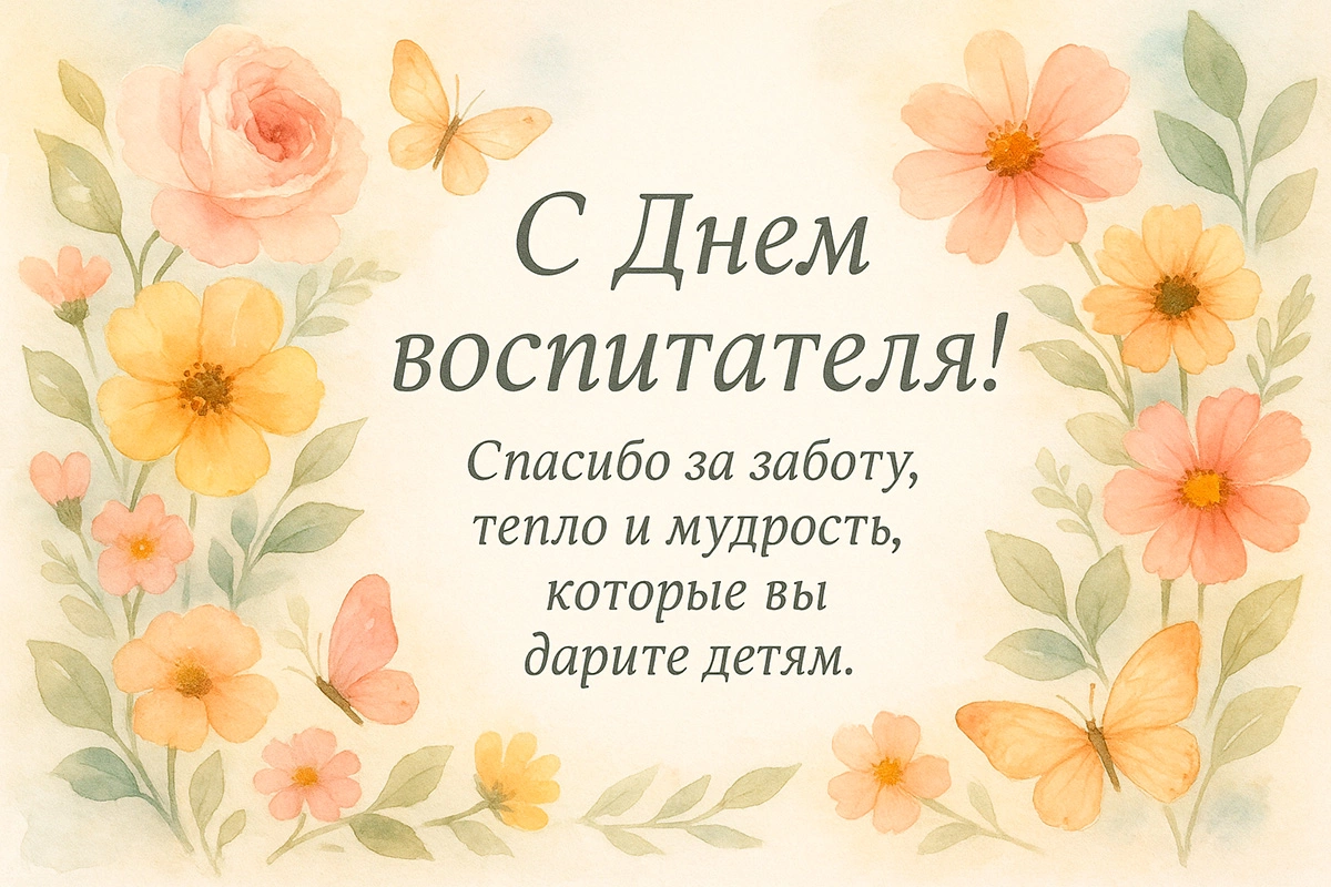 Открытки ко Дню воспитателя. 10 красивых и оригинальных картинок