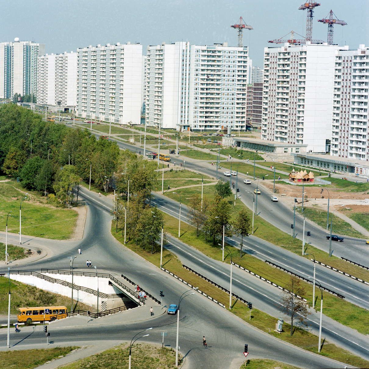 Рублевское шоссе и новый район Крылатское. 1987 год