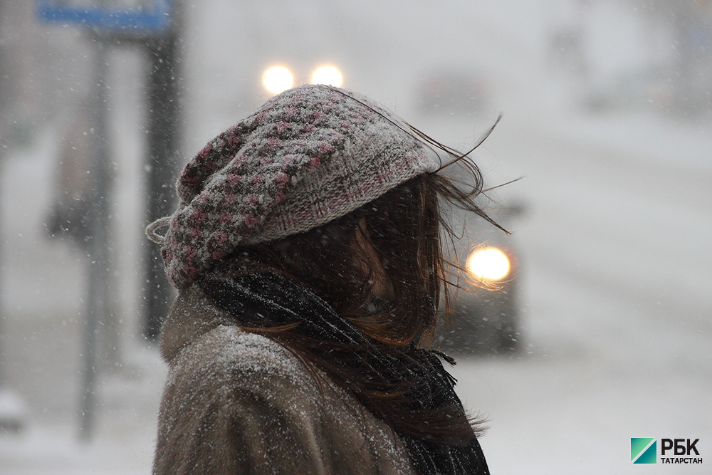 Погода в Татарстане: сегодня метель, в понедельник – снег
