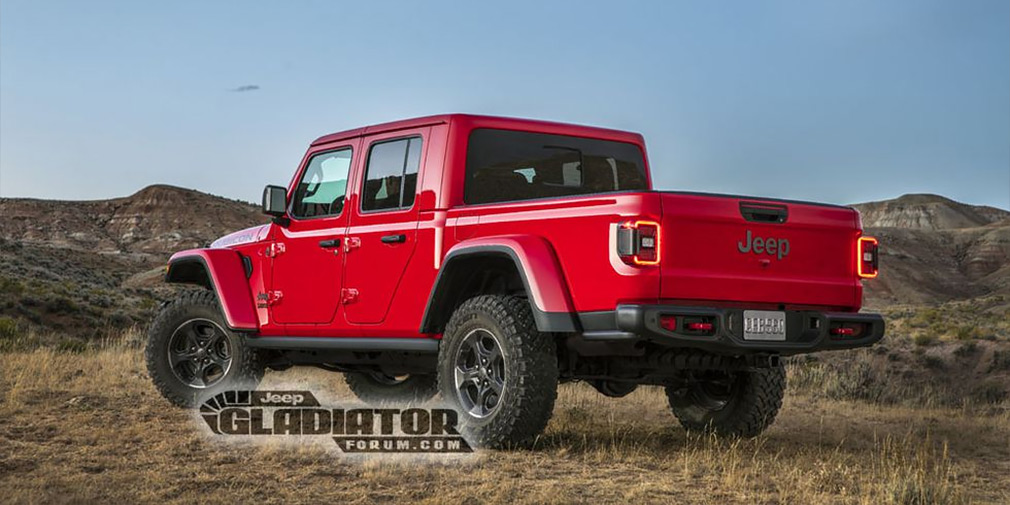 В сети рассекретили дизайн пикапа Jeep Gladiator
