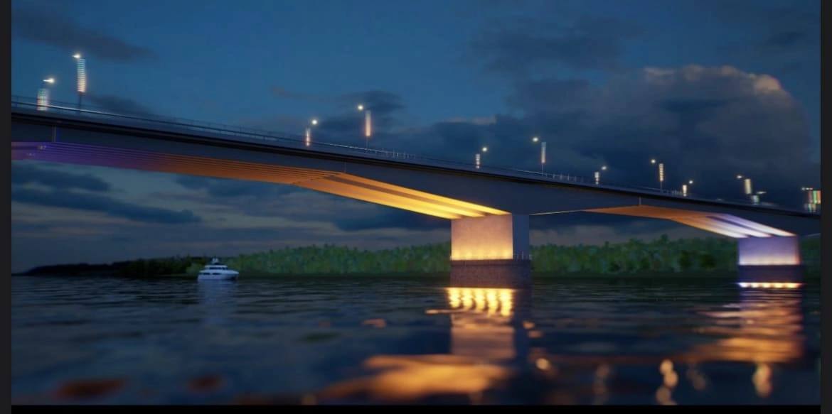 Коммунальный мост через Каму оборудуют архитектурной подсветкой