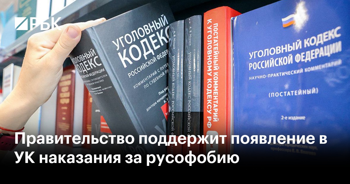 правительство поддержит появление в ук наказания за русофобию рбк. правительственная комиссия поддержала идею наказыват