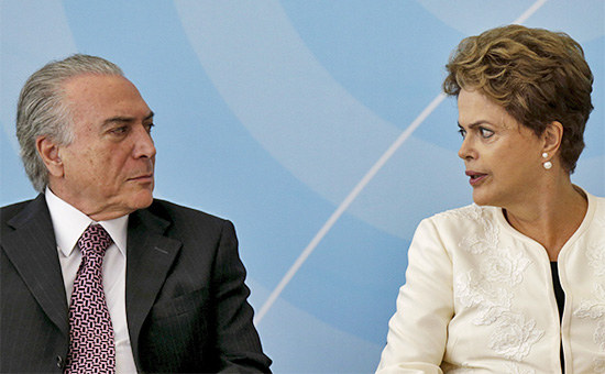 Вице-президент Бразилии Мишел Темер&nbsp;и президент Бразилии Дилма Руссефф


