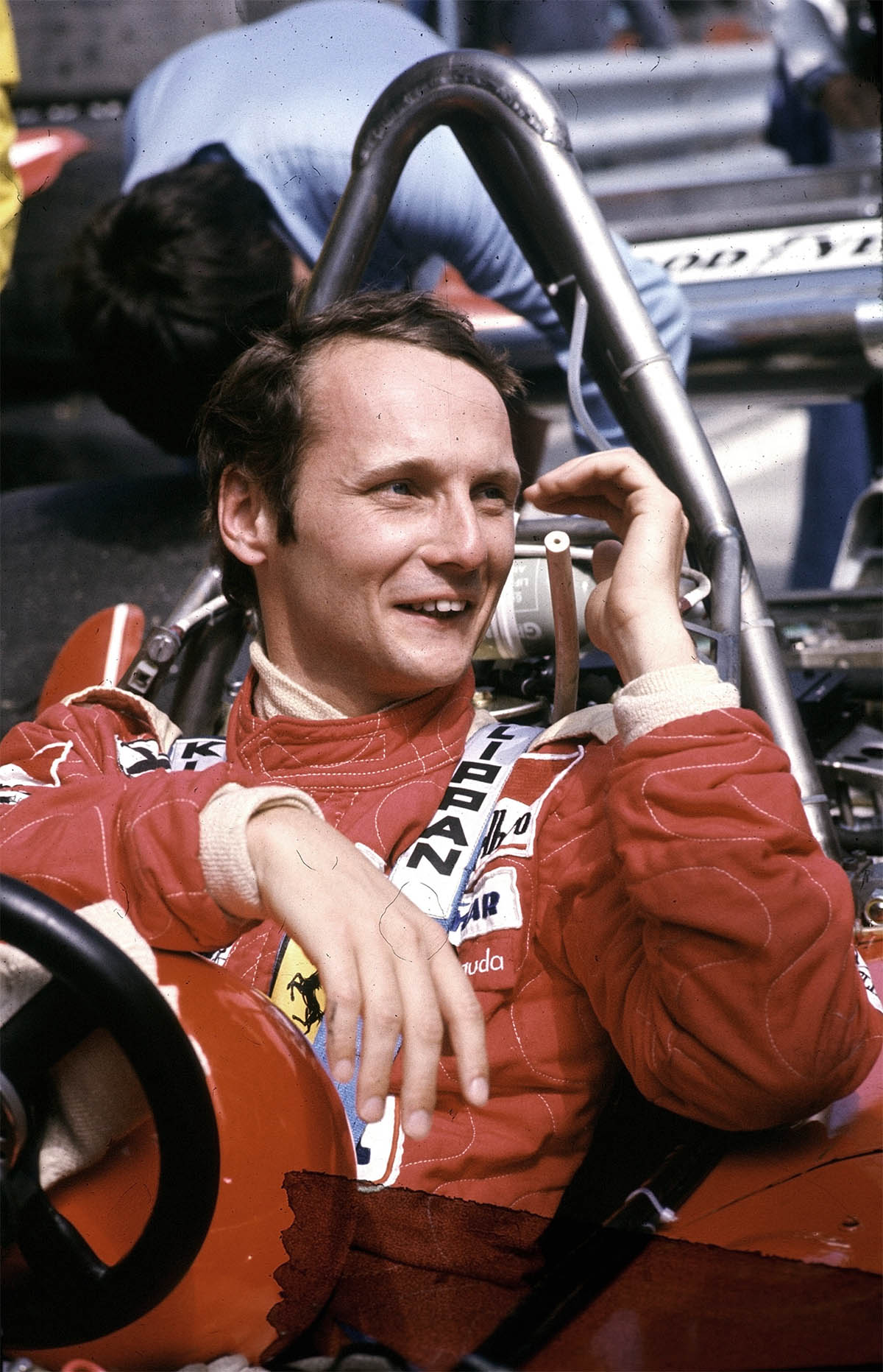 &laquo;Формула-1&raquo;, Гран-при Испании &mdash; 1976. Харама, 2 мая 1976 года. Пит-лейн, Ники Лауда в боксе Ferrari