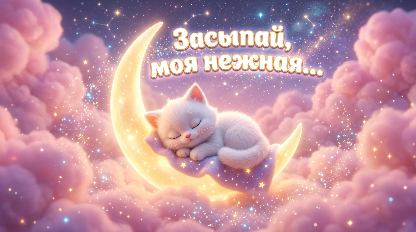 Открытки «Спокойной ночи!» для родных и любимых: 25 уютных картинок