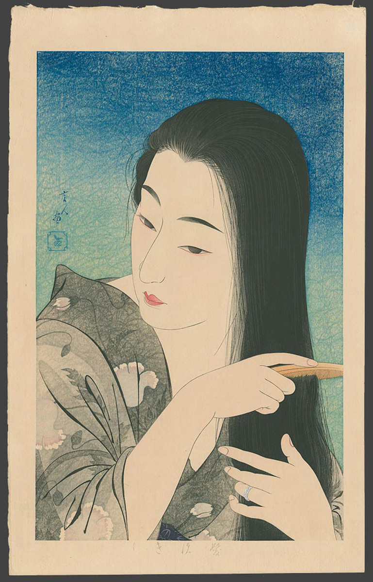 Тори Котондо (Torii Kotondo). &laquo;Beauty Combing her Hair&raquo;, 1933