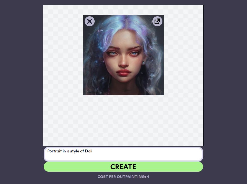 Вводим запрос &laquo;portrait in a style of Dali&raquo;