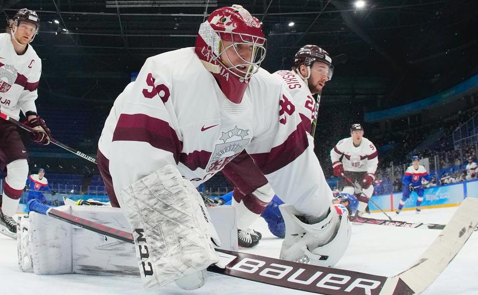 Янис Калниньш в составе сборной Латвии на Олимпиаде в Пекине