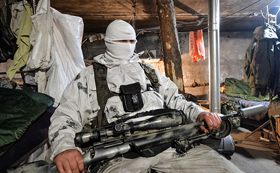 Украинский солдат в Авдеевке. 9 февраля 2017 года




