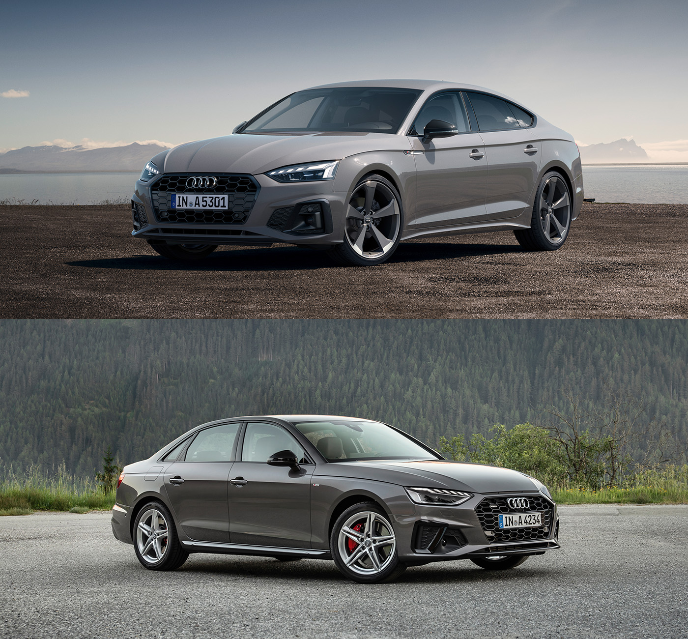 Обновленные Audi A4 и A5 дебютировали еще в прошлом году, однако до российского рынка добрались только сейчас. Оба автомобиля после рестайлинга получили небольшие изменения во внешности, а также усовершенствованную мультимедийную систему с 10,1-дюймовым сенсорным дисплеем. Обновленные модели комплектуются тремя бензиновыми двигателями, которые работают совместно с 12-вольтовым стартер-генератором. Мощность базовой версии 35 TFSI составляет 150 л.с., а модификации&nbsp;40 TFSI&nbsp;&mdash; 190 лошадиных сил. Мощность топового 45 TFSI &mdash; 249 лошадиных сил. Старшие версии машин комплектуются системой полного привода. На данный момент новинки уже доступны для заказа по цене от 2&nbsp;375&nbsp;000 и 2&nbsp;793&nbsp;000 руб. соответственно.