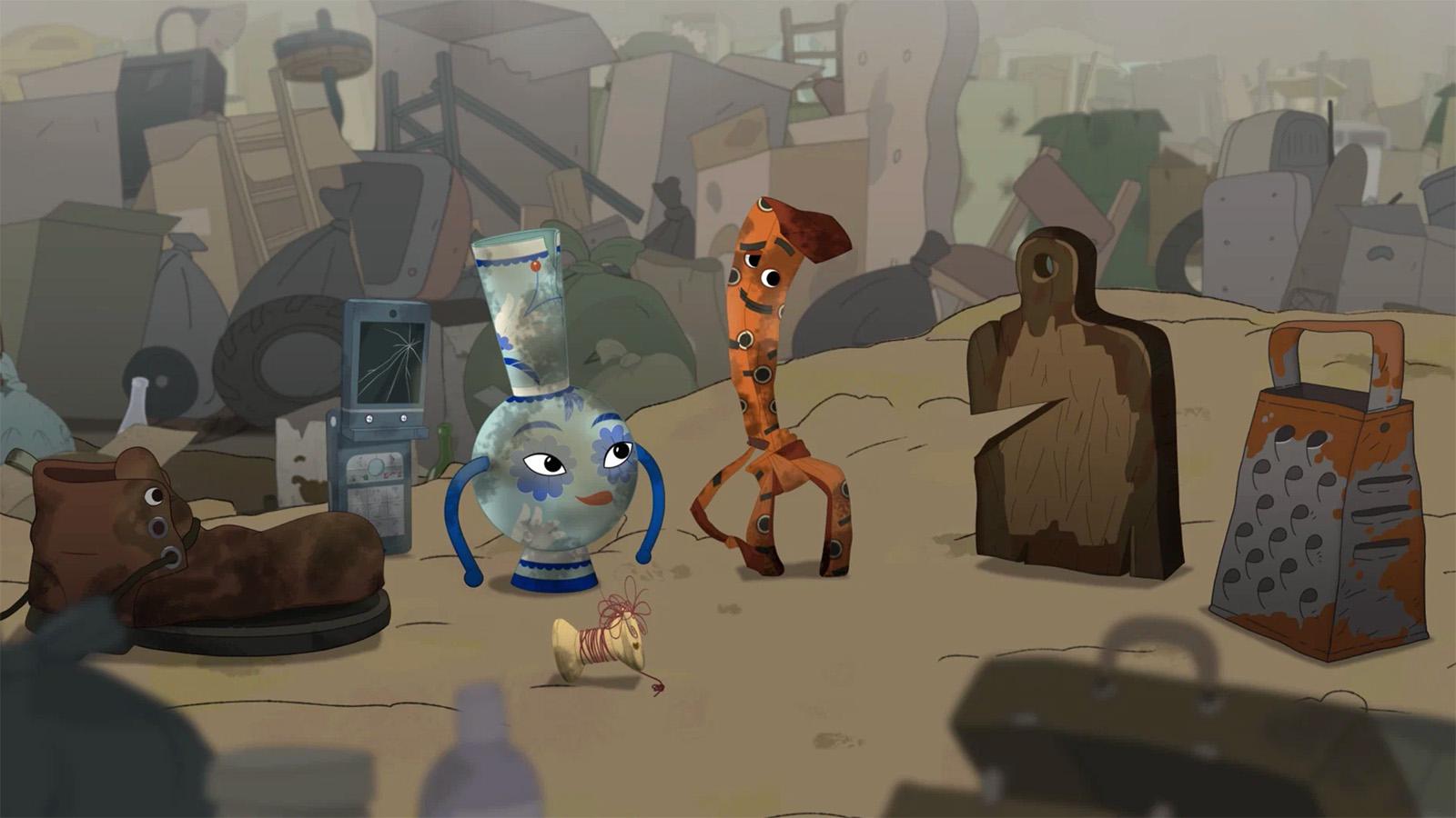 Кадр из анимационного фильма «На выброс»