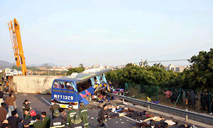 В Испании перевернулся пассажирский автобус, 7 человек погибли