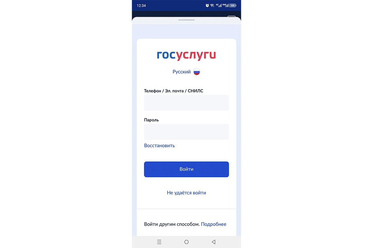 Авторизация «Госуслуги»