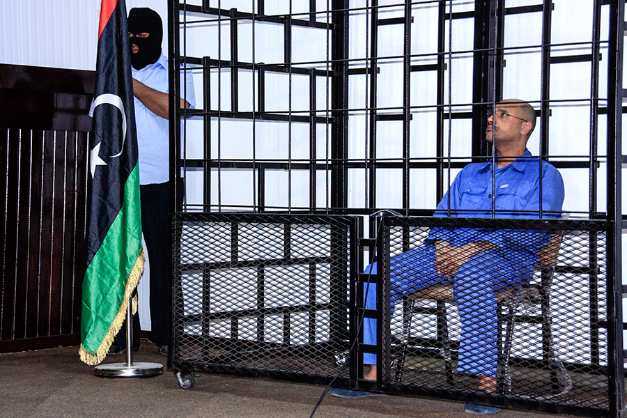 После убийства Каддафи его второй сын Саиф аль-Ислам (на фото) возглавил силы сопротивления переходному национальному совету Ливии, но&nbsp;был вскоре схвачен мятежниками при&nbsp;попытке сбежать в&nbsp;Нигер и&nbsp;помещен под&nbsp;стражу полицией Зинтана на&nbsp;северо-западе страны. В июле 2015 года он был проговорен к&nbsp;смертной казни, которая так и&nbsp;не&nbsp;была приведена в&nbsp;исполнение.

По данным ливийских властей, он находится под&nbsp;стражей в&nbsp;стране.

Во время гражданской войны 2011 года погибли два сына ливийского лидера. 29-летний Сайф аль-Араб погиб вместе со&nbsp;своими детьми в&nbsp;результате&nbsp;авианалета НАТО. 36-летний Муттазим попал в&nbsp;плен и&nbsp;был казнен мятежниками. Старший сын Мохаммад попал в&nbsp;плен, бежал, после&nbsp;чего получил убежище в&nbsp;Омане. Также бежали из&nbsp;страны четвертый сын Каддафи&nbsp;Ганнибал и&nbsp;единственная дочь Айша. Неизвестной остается судьба младшего сына Каддафи Хамиса.
