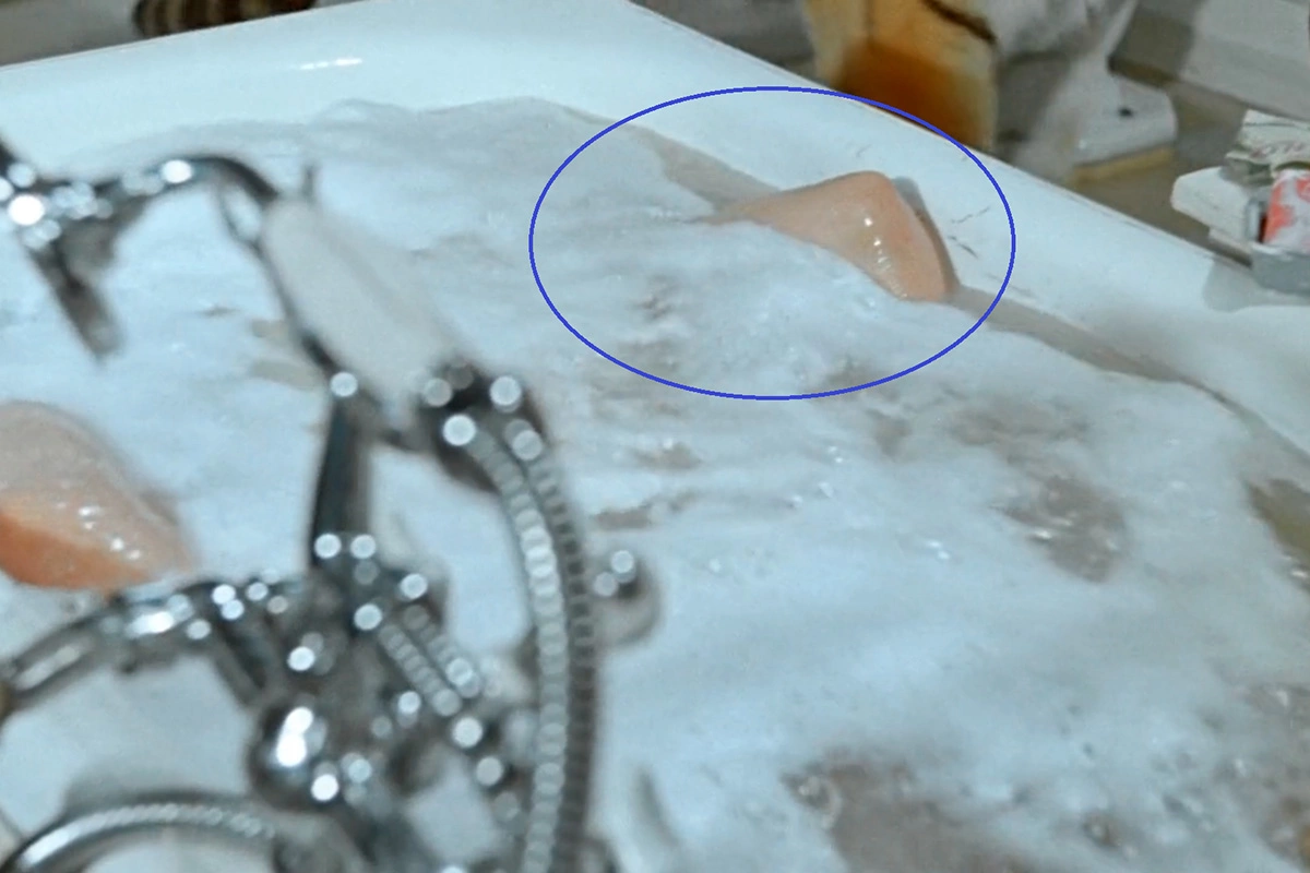 Ванна полная и с пеной, кадр из фильма «Полосатый рейс» (1961), режиссер Владимир Фетин