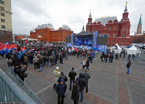 Митинг в поддержку В. Путина на Манежке