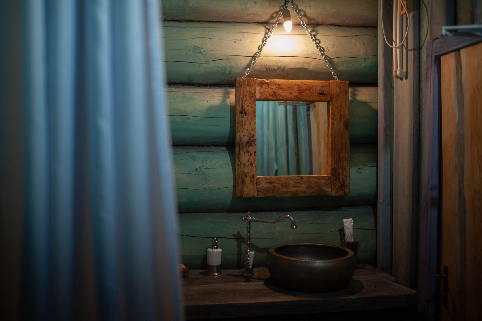 Ванная комната в Синем домике