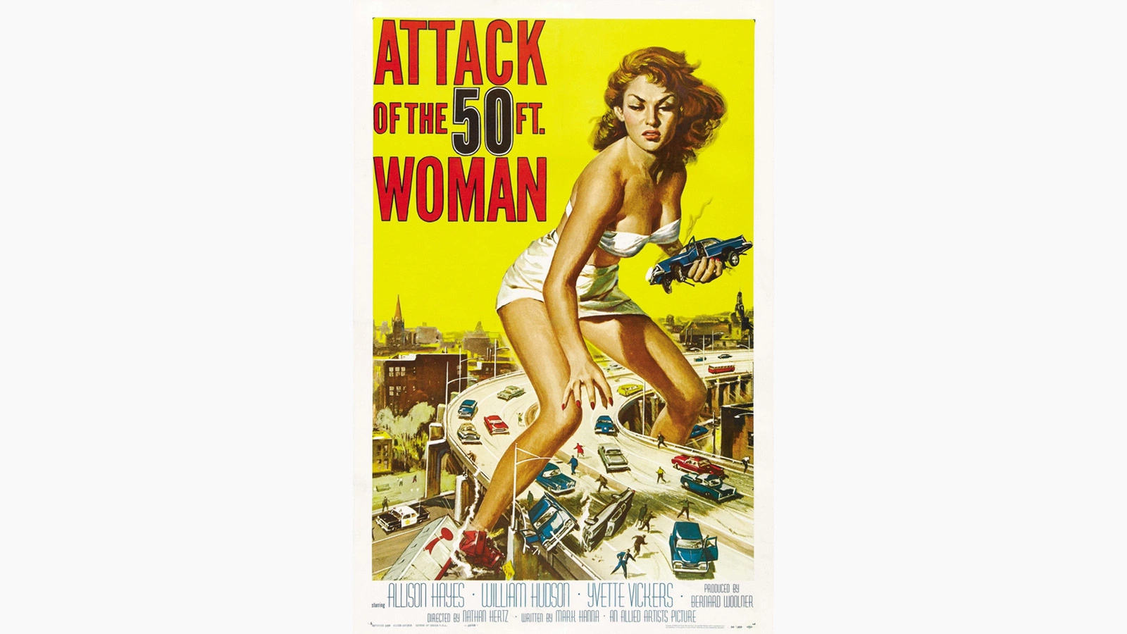 <p>Постер к фильму &laquo;Атака 50-футовой женщины&raquo;, 1958 год</p>