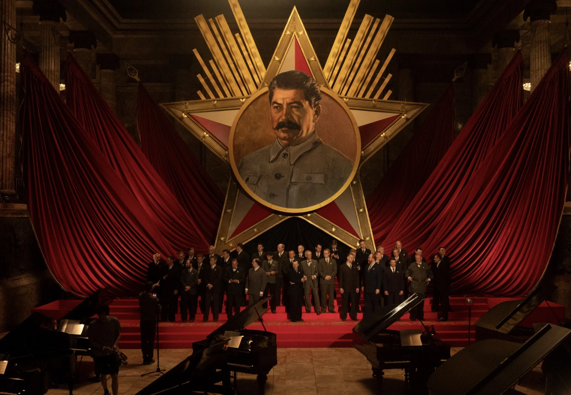 На съемках фильма «Шум времени»