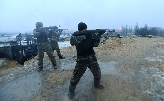 Донецкая область, противоборствующие стороны на боевой позиции
