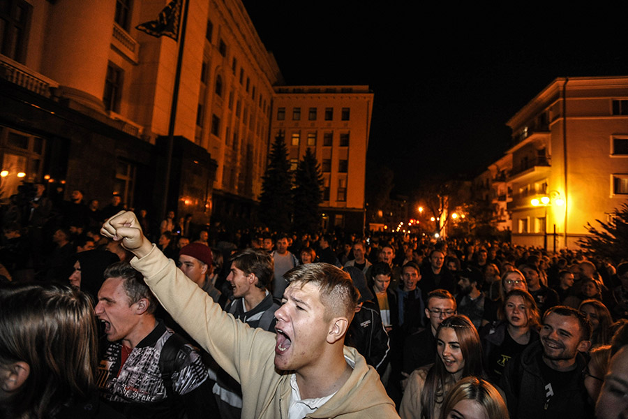 Акции протеста, помимо Киева, прошли в Харькове, Львове, Одессе и других городах