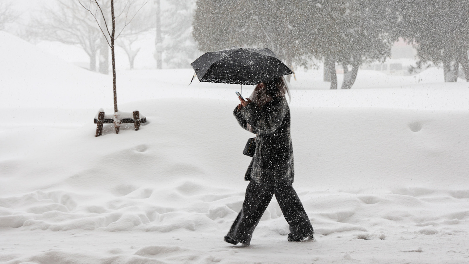 Сильный снегопад в японском Саппоро, 25 января 2026 года