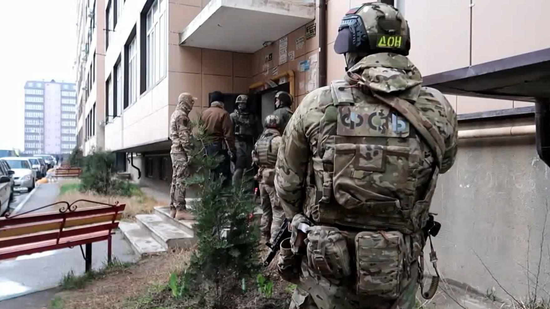 Работа силовиков на месте КТО в Дагестане. Видео
