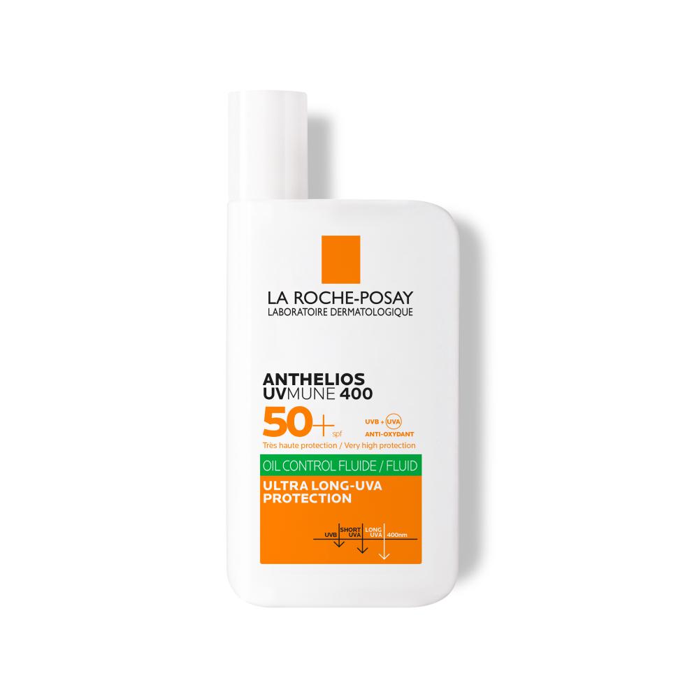 Солнцезащитный матирующий флюид Anthelios UVmune SPF 50+ / PPD56, La Roche-Posay, 2190 руб. (eapteka.ru)