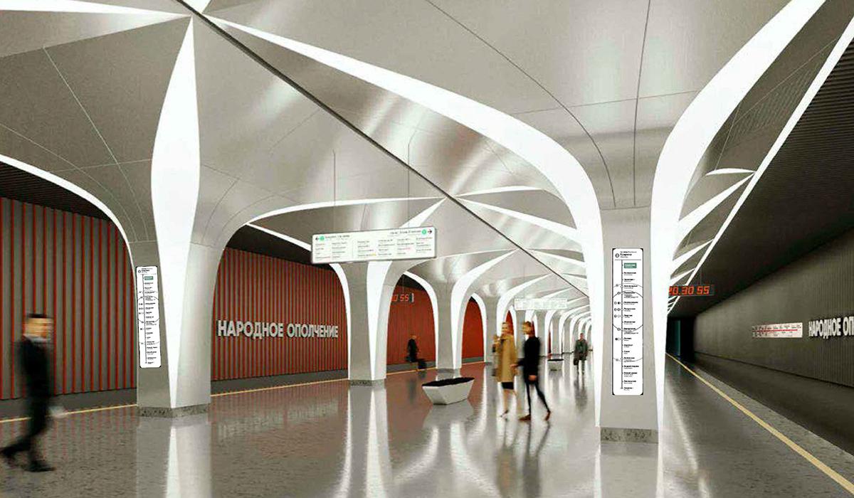 Проект станции метро &laquo;Народное Ополчение&raquo;
