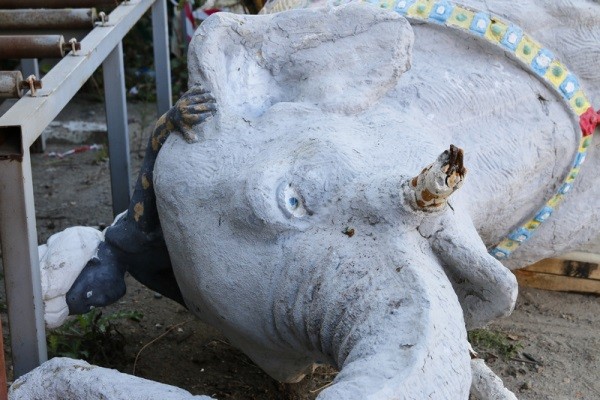 Копия скульптуры "Мальчик на слоне" вернется в сквер Краснодара летом 2015г. 