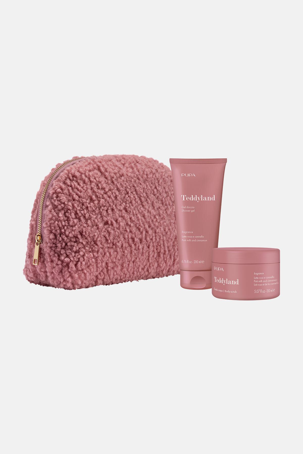 Набор для ухода за телом с ароматом розового молока и корицы Teddyland Pink Milk and Cinnamon Shower Gel &amp; Body Scrub Kit, Pupa Milano, 1947 руб. (&laquo;Рив Гош&raquo;)