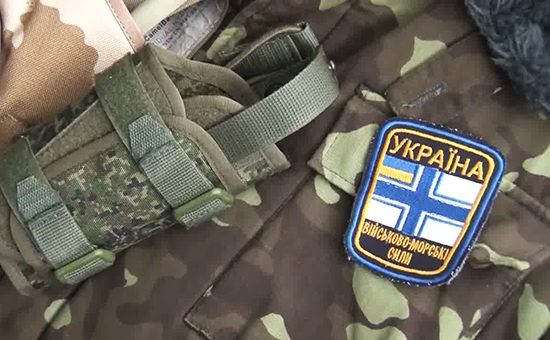 Экипировка с&nbsp;шевроном ВМС Украины, обнаруженная в&nbsp;квартире одного из&nbsp;задержанных диверсантов
