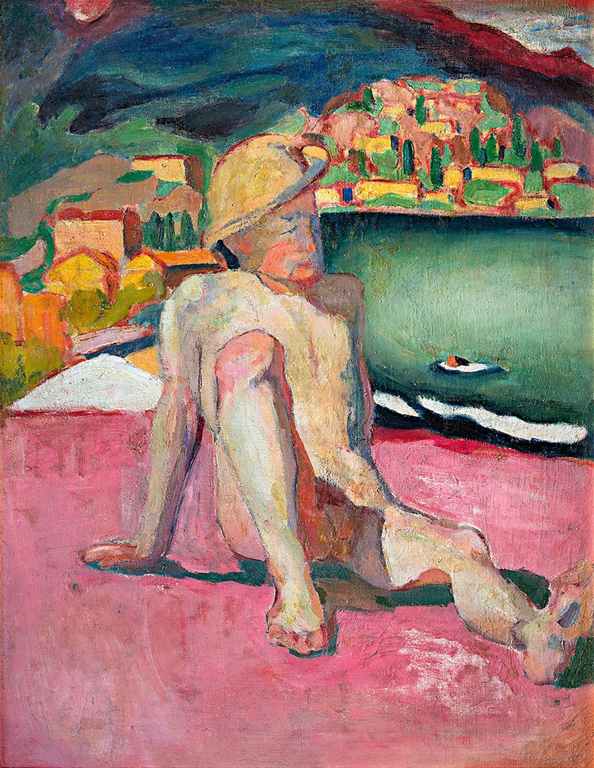 Аристарх Лентулов. «Натурщик на пляже. Ялта», 1909. Частное собрание, Москва