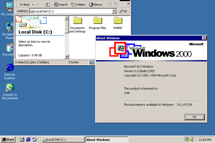 Windows 2000 была ориентирована на бизнес-сегмент. В ней впервые появилось автоматическое обновление Microsoft, а также спящий режим.

В том&nbsp;же году Microsoft выпустил продукт, который считается одним из худших в истории компании&nbsp;&mdash; Windows Millennium (ME). Система страдала от частых сбоев и зависаний, что вызвало шквал критики. Хейтеры предпочитали расшифровывать ME как Mistake Edition (&laquo;ошибочное издание&raquo;).