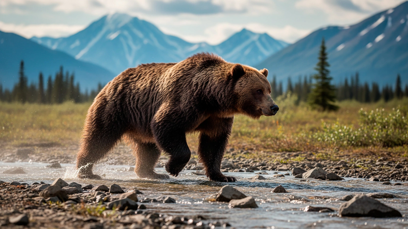 В Канаде на группу школьников и учителей напал медведь гризли