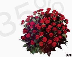 На 8 марта 35% россиянок хотели бы получить в подарок цветы 