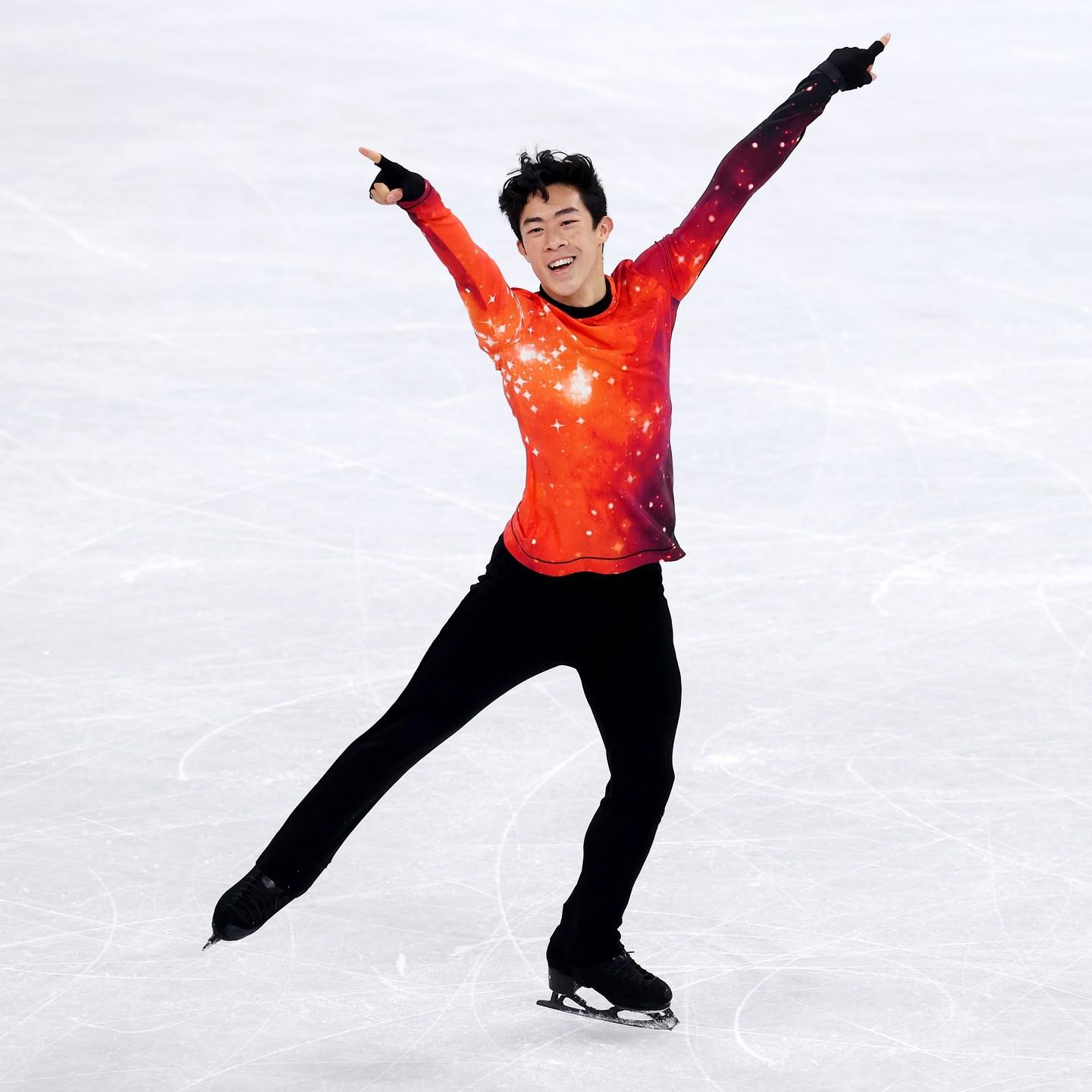 Нэтан Чен в костюме от Веры Вонг на Олимпийских играх в Пекине, 2022