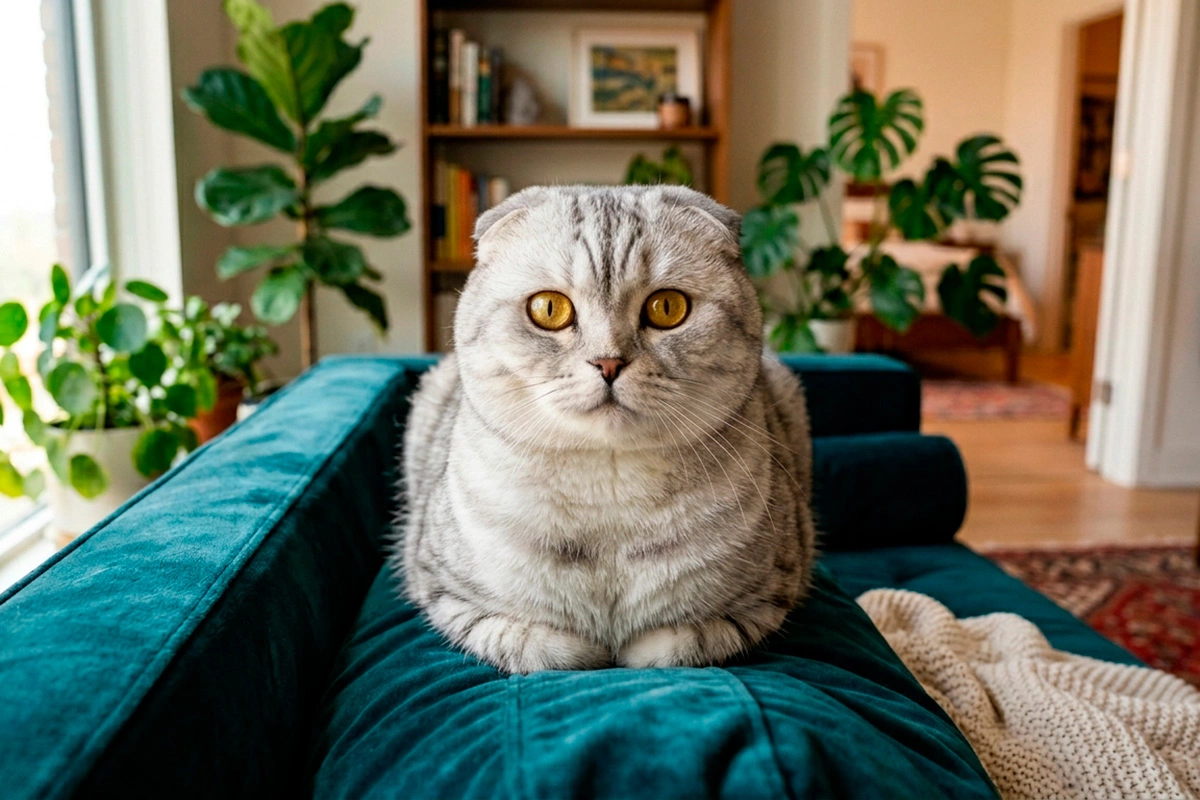 Шотландская вислоухая кошка