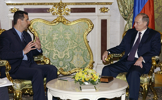 Встреча президента Сирии Башара Асада и президента России Владимира Путина в Кремле (архивное фото)